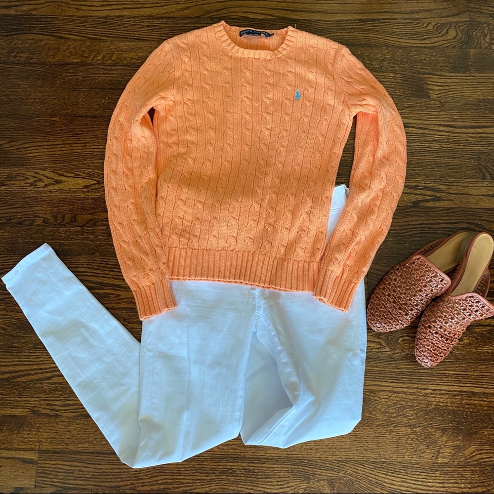 Bright orange sweater